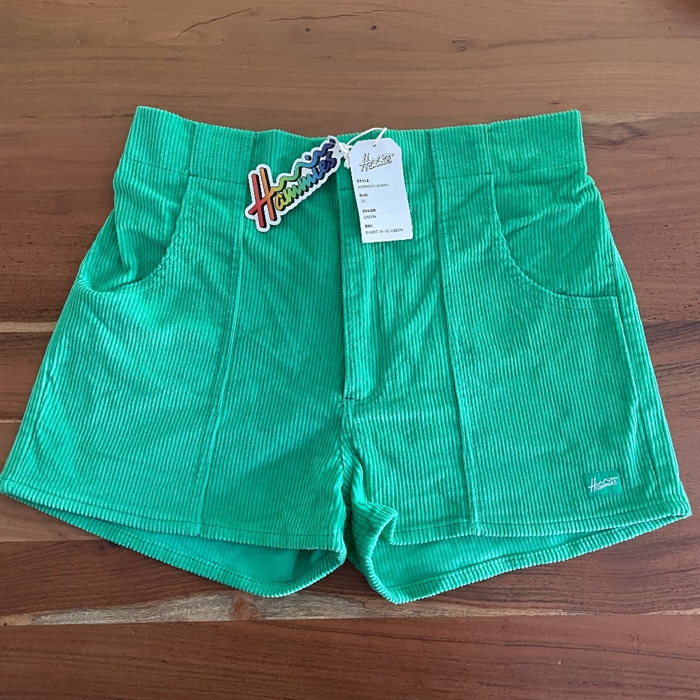Hammies Green Women’s Corduroy Shorts 32”